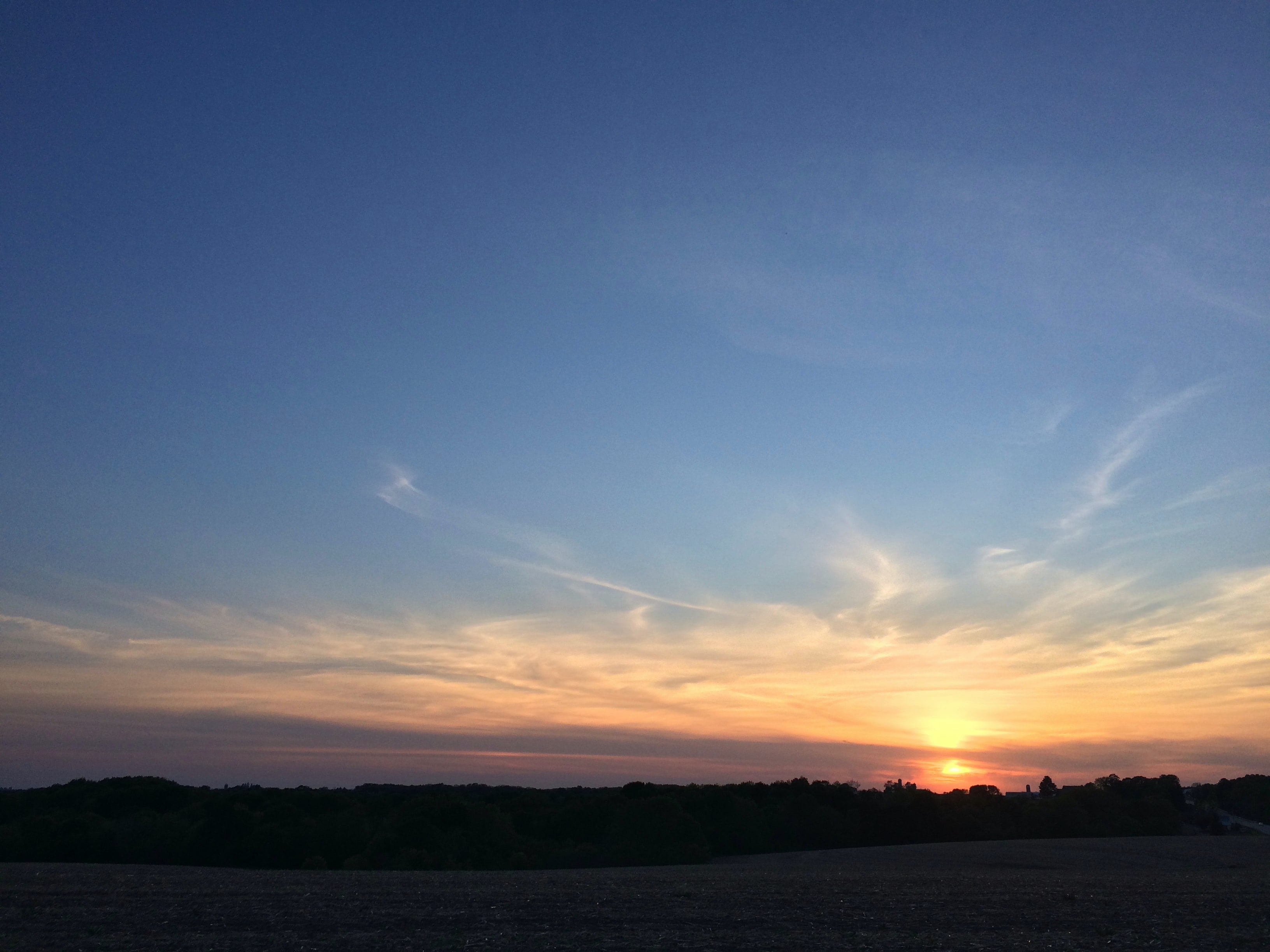 A subtle and beautiful sunset. Nowhere, USA.